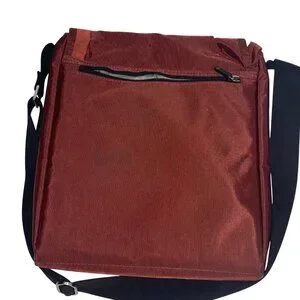 Victorinox Swiss Army Messenger Laptop School College Bag Rust Red & Black Nylon