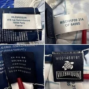 Vilebrequin Shark Print Swim Trunks SIZE XL Blue Shorts Collector 2009 Limited