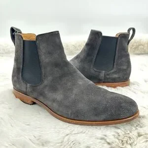 Vince ALDOUS’ Men’s Graphite Suede Leather Chelsea Boots‎ Size 9