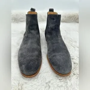 Vince ALDOUS’ Men’s Graphite Suede Leather Chelsea Boots‎ Size 9