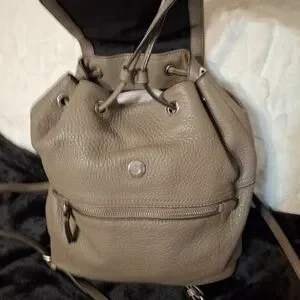 Vince Camuto Taupe Color Leather Backpack