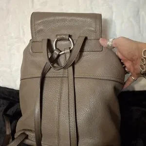 Vince Camuto Taupe Color Leather Backpack