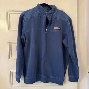 Vineyard Vines Blue Quarter Zip Shep Shirt Pullover