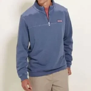 Vineyard Vines Blue Quarter Zip Shep Shirt Pullover
