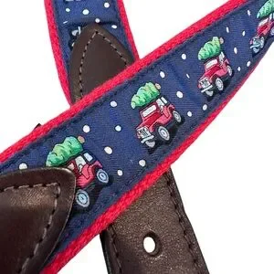 Vineyard Vines Boys Jeep Tree Pattern Leather Belt Size 24