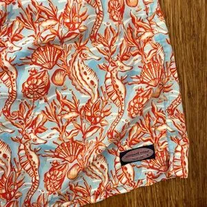 Vineyard Vines Chappie Swim Trunks Seahorse Print Size XL