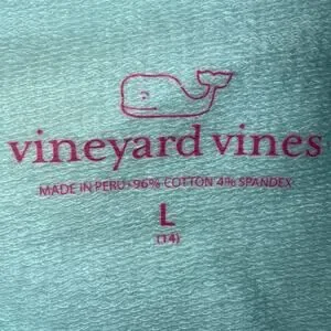 VINEYARD VINES Girls' Whale Cover-Up CRYSTAL BLUE Large 14 Collared Pullover