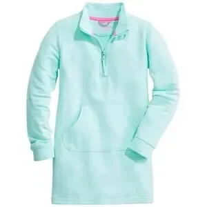 VINEYARD VINES Girls' Whale Cover-Up CRYSTAL BLUE Large 14 Collared pullover
