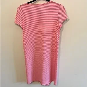 Vineyard Vines Striped Pink And White Mini Dress