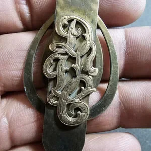 Vintage 12KT Gold Filled Monogram Initials "DVC" Ornate Money Clip