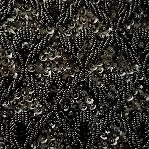 Vintage 1950's Walborg Gorgeous Black Beaded Evening Bag