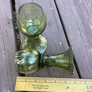 Vintage 1980 Bohemian Roemer Goblets Barware Drinkware Set