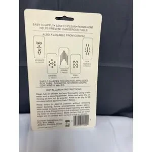 Vintage 1980 Compac Safe T Strips NonSlip Applique For Tub NIP