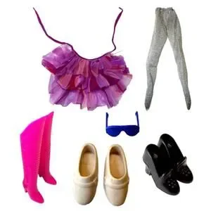 Vintage 1980s 9-Piece Barbie Doll Clothes / Accessories