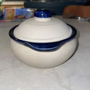 Vintage 1982 Japan Mountainside Stoneware Ramekin Bowl 16oz Glazed Interior
