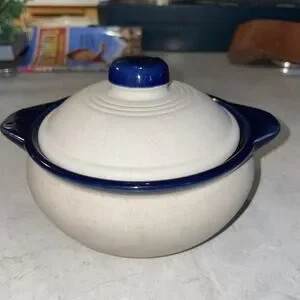 Vintage 1982 Japan Mountainside Stoneware Ramekin Bowl 16oz Glazed Interior