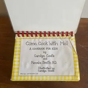 Vintage 1989 Come Cook With Me Kids Spiral Picture Cook Book