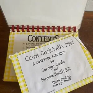 Vintage 1989 Come Cook With Me Kids Spiral Picture Cook Book