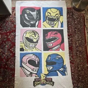 Vintage 1994 Mighty Morphin Power Rangers Beach Towel By Jay Franco