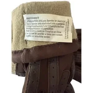 Vintage 1997 Isotoner Aris 115 Gloves Women's One Size Brown Soft Acrylic Lined