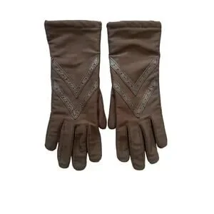 Vintage 1997 Isotoner Aris 115 Gloves Women's One Size Brown Soft Acrylic Lined