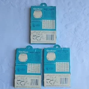 Vintage 3 Pair Gerber Waterproof Vinyl Baby Pants White