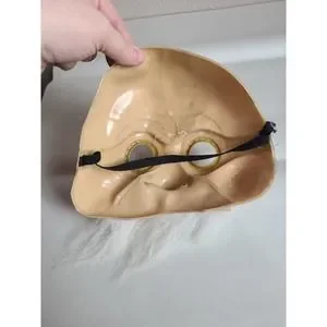 Vintage 5 Season Old Man Steampunk Rubber Halloween Mask With Goggles