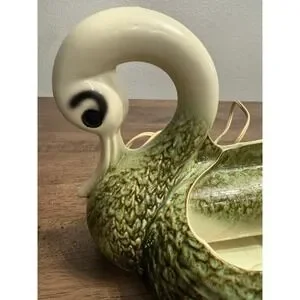 Vintage 50's 60's Tv Lamp Planter Duck Swan Bird Works