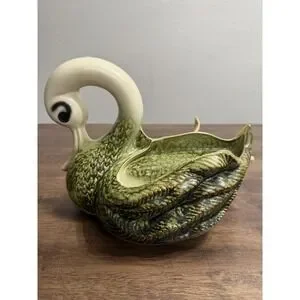 Vintage 50's 60's Tv Lamp Planter Duck Swan Bird Works