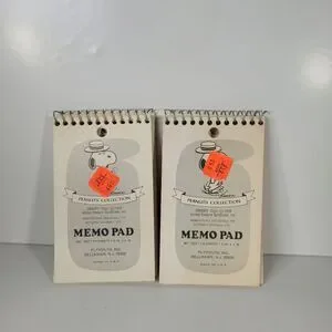 Vintage 50s And 60s Snoopy Memo Pad Mini Notebooks