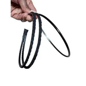 Vintage 80's Headbands Set Of 4 Black Brown White Fabric & Double Strand