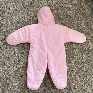 Vintage 80s 90s TidyKins Pink Elephant Pink Snowsuit