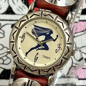 Vintage 90s Disney X Timex Pocahontas Watch With Backlight And Concho Band