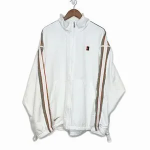Vintage 90s Nike Court Challenge Full Zip Jacket White Stripe Size XXL