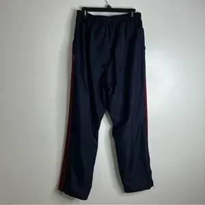 Vintage Adidas Windbreaker Pants XL Mens Blue Vtg 90s Y2K Swoosh Track Ankle Zip