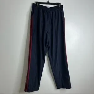 Vintage Adidas Windbreaker Pants XL Mens Blue Vtg 90s Y2K Swoosh Track Ankle Zip