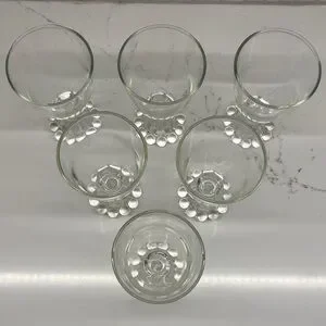 Vintage Anchor Hocking Berwick Boopie Juice/Wine 5oz Glasses Set Of 6