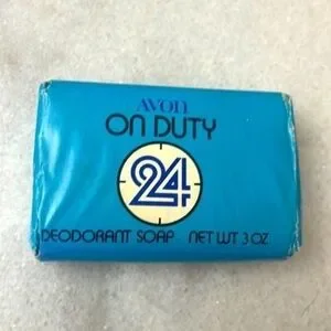 Vintage Avon on Duty 24 deodorant bar hand soap Net Wt 3 Oz