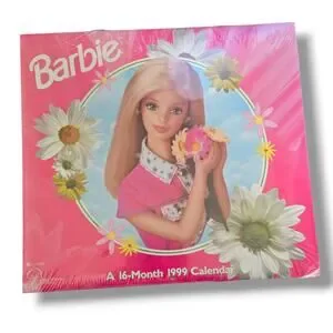 Vintage Barbie 1999 16-Month Calendar – Sealed Collectible Mattel Retro Art