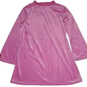 Vintage Barbie 2000 Dress Long-sleeve Velour Pink Girls 45 (XS)