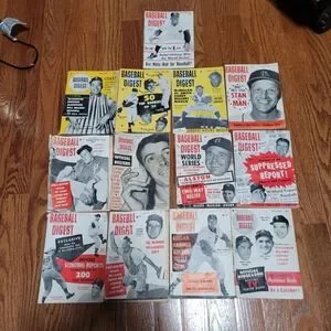 Vintage Baseball Digest Magazine Lot 1951-1963 Stan Musial DiMaggio set 13