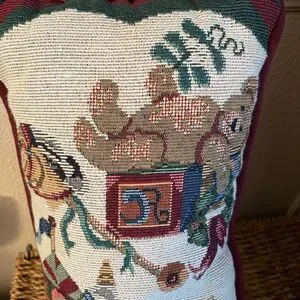 Vintage Bear Tapestry Stocking Pillows Set Of 2