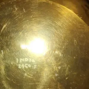 VINTAGE BRASS LEAVES IVY ETCHED BOWL