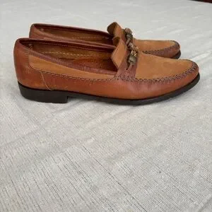 Vintage Bruno Magli Leather And Suede Loafers Men’s Size 10.5 Moc Toe Slip On