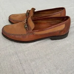 Vintage Bruno Magli Leather And Suede Loafers Men’s Size 10.5 Moc Toe Slip On