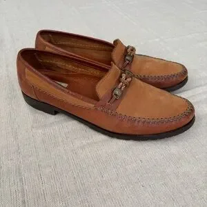 Vintage Bruno Magli Leather and Suede Loafers Men’s Size 10.5 Moc Toe Slip On