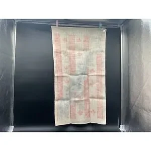Vintage Canada Linen Towel‎ Red Maple Leaf Stripes 26"x16" Poland Textilimport