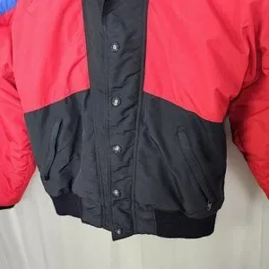 Vintage CB Sports Red And Black Winter Snow Ski Snowboarding Coat Size Medium