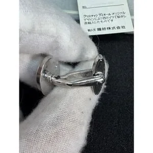 Vintage Christian Dior Monsieur Cufflinks Set Oval CD Logo In Original Box