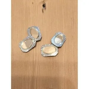 Vintage Cufflinks Gold Tone Oval‎ Ornate Edge Wedding Formal Occasion